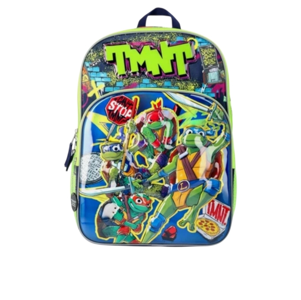 NINJA TURTLES 17" Glow-in-the-Dark Backpack W/ Laptop Sleeve